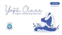 Online Yoga Class Facebook Event Cover Design