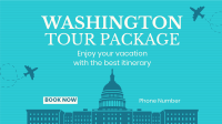 Washington Travel Package Facebook Event Cover Design