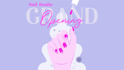 Nail Salon Opening Facebook event cover Image Preview