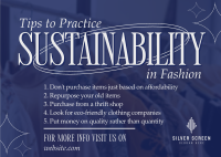 Sustainable Fashion Tips Postcard Image Preview