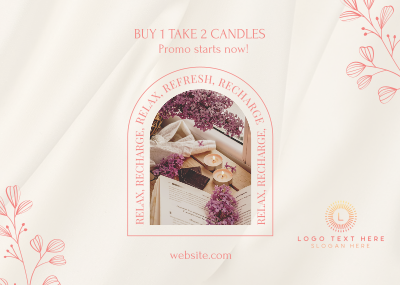 Buy 1 Take 2 Candles Postcard Image Preview