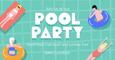 Exciting Pool Party Facebook ad Image Preview
