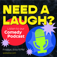 Podcast for Laughs Instagram Post Design