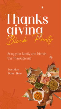 Thanksgiving Block Party YouTube short Image Preview