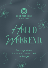 Weekend Greeting Quote Poster Image Preview