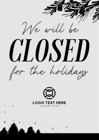 Closed for the Holidays Flyer Design