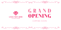 Elegant Grand Opening Twitter post Image Preview