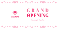 Elegant Grand Opening Twitter post Image Preview