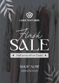 Fashionable Coats for Sale Poster Design
