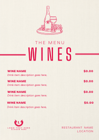 Minimalist Premium Wines Menu Image Preview