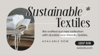 Sustainable Textiles Collection Facebook Event Cover Design