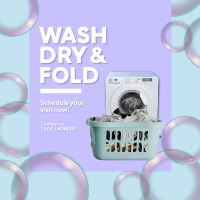 Wash Dry Fold Instagram Post Design