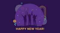 New Year Friends Zoom Background Image Preview