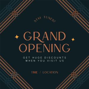 Art Deco Grand Opening Instagram post Image Preview