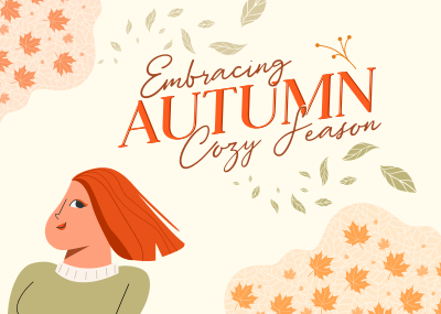Cozy Autumn Season Postcard Image Preview