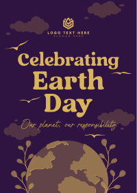 Modern Celebrate Earth Day Poster Design
