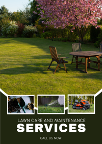 Lawn Care Services Collage Poster Image Preview