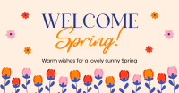 Welcome Spring Greeting Facebook Ad Design