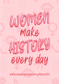 Women Make History Poster Design