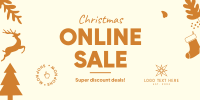 Christmas Online Sale Twitter Post Design