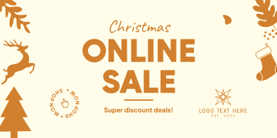 Christmas Online Sale Twitter Post Image Preview