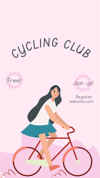 Bike Club Illustration Facebook Story Design