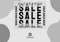 Clearance Sale Postcard Image Preview