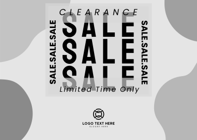 Clearance Sale Postcard Image Preview