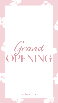 Floral Grand Opening Facebook Story Design