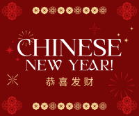 Happy Chinese New Year Facebook Post Design