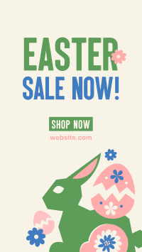 Floral Easter Bunny Sale Facebook story Image Preview