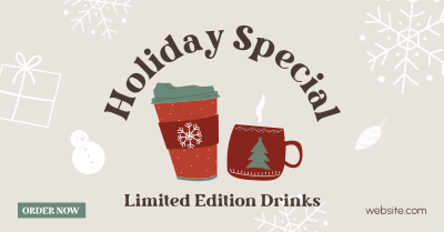 Holiday Special Drinks Facebook ad Image Preview