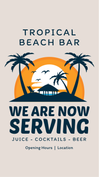 Tropical Beach Bar TikTok Video Design