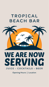 Tropical Beach Bar TikTok Video Image Preview