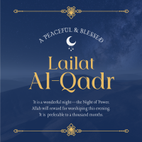 Peaceful Lailat Al-Qadr Instagram post Image Preview