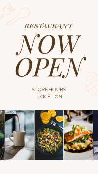 Restaurant Open Instagram story Image Preview