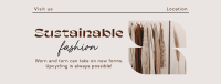 Elegant Minimalist Sustainable Fashion Facebook cover Image Preview