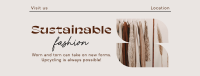 Elegant Minimalist Sustainable Fashion Facebook Cover Image Preview