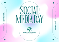 Minimalist Social Media Day Postcard Image Preview