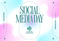 Minimalist Social Media Day Postcard Image Preview