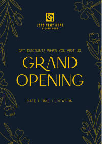 Floral Grand Opening Poster Design