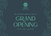 Floral Grand Opening Postcard Image Preview