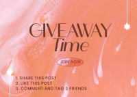 Giveaway Time Announcement Postcard Image Preview