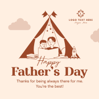 Father & Son Tent Instagram Post Design