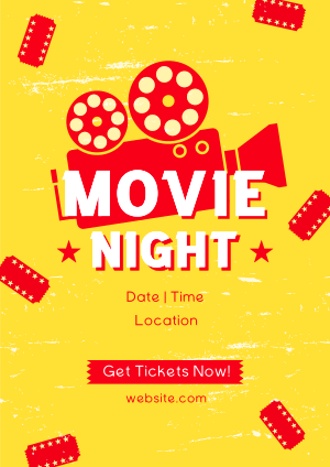 Movie Night Tickets Flyer Image Preview