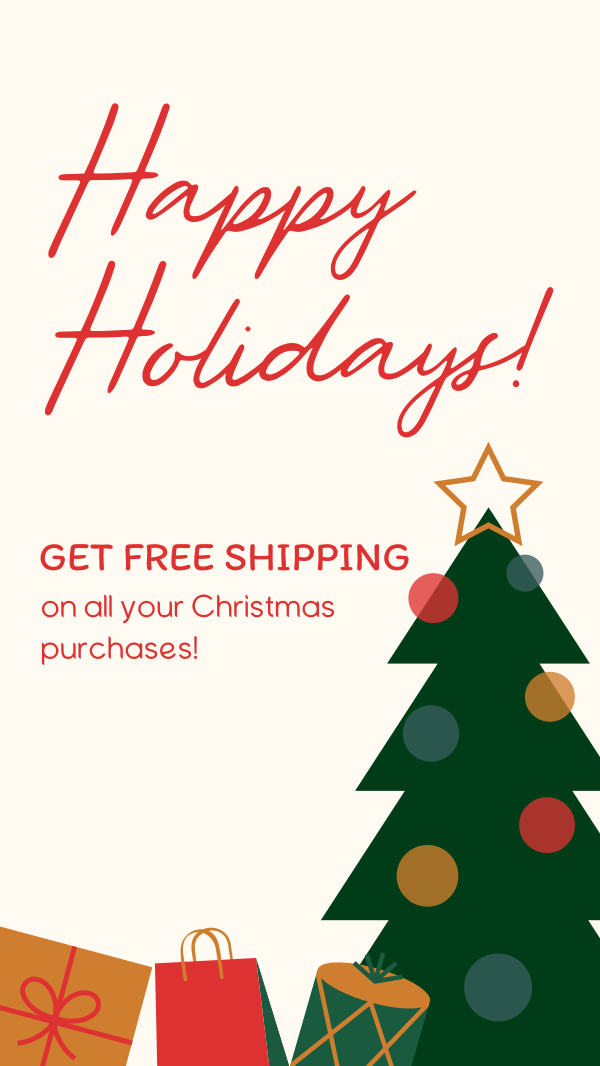Christmas Free Shipping Instagram Story Design