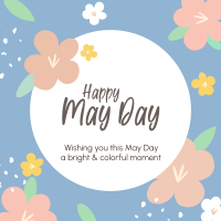 Happy May Day Flowers Instagram Post Design