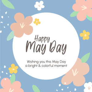 Happy May Day Flowers Instagram post Image Preview