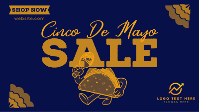 Happy Taco Mascot Sale Facebook event cover Image Preview