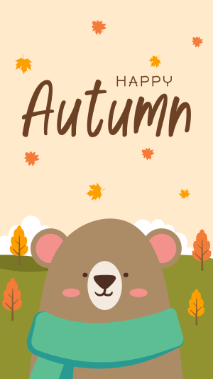 Bear in Autumn Instagram story